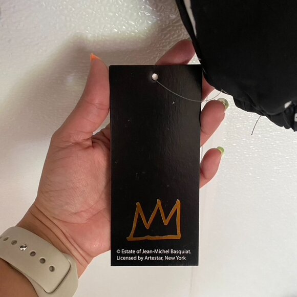 Members Only x Basquiat Black White Windbreaker Light Jacket - Picture 5 of 7